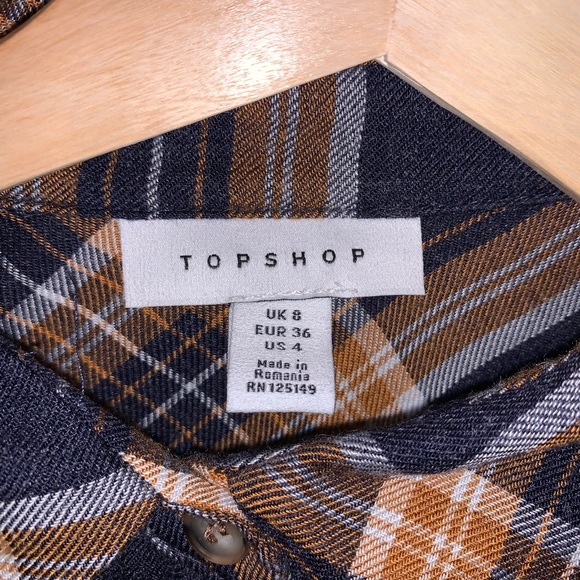 TOPSHOP Plaided blouse (US 4) - Picture 2 of 3